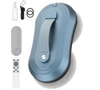 MoraRise Window Cleaning Robot, 5600Pa Strong Suction Robot Window Cleaner, AI Path Planning & Intelligent Edge Detection, Remote Control Glass Cleaner for High Windows, Tiles, Mirror (Blue)