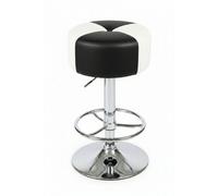 Morasi American Diner Retro Style Kitchen Bar Stool Black And White Padded Seat