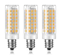 MORATER E12 LED Bulb Dimmable 7W C7 Bulb Equivalent to E12 Halogen Bulb 60W, Warm White 3000K T6 Base 220V E12 Candelabra Bulbs for Ceiling Fan,Chandelier Lighting (3-Pack, Warm White)