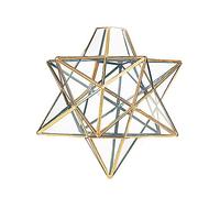 Moravian Star Clear Glass Antique Brass Ceiling Light Shade Pendant