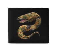 Moray EEL Camouflage Billfold Wallet Leather Purse Cute Card Holder Clutch for Business Travel