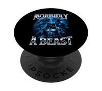 Morbidly A Beast Alpha Wolf Meme Weird Unhinged Brain Rot PopSockets Adhesive PopGrip