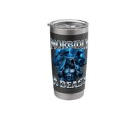 Morbidly A Beast Alpha Wolf Meme Weird Unhinged Brain Rot Stainless Steel Insulated Tumbler