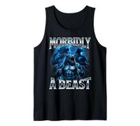 Morbidly A Beast Alpha Wolf Meme Weird Unhinged Brain Rot Tank Top