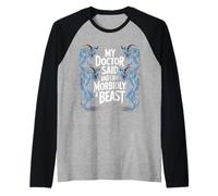Morbidly Beast Funny Sarcastic Saying Metal Monsters Raglan Baseball Tee