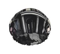 MorbidMansion Print Shower Cap – Double Layer Bath Hair Cap with Elastic Band Lining, Ideal for Home Spa, Hotel, and Travel