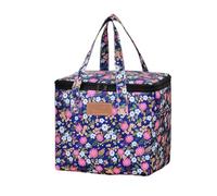 Morbuy 11L Foldable Cool Bag, Reusable Cooler Bag Outdoor Picnic Bag Insulated Cold Hot, Cooler Lunch Bag Cool Bags for Lunch, Picnic, School, Work, (11L,Flower)