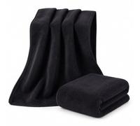 Morbuy 2PCS Microfiber Massage Bed Cover Without Face Hole (Black,190x90cm)