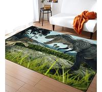 Morbuy 3D Animal Print Rugs Modern Carpets Living Room Rug, Extra Large Size Soft Short Medium Pile Rugs Anti Slip Washable Floor Mats for Bedroom Kids Room Decor (dinosaur,100x120cm)