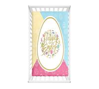 Morbuy 3D Easter Egg Crib Sheets, Cot Bed Sheets, Soft Breathable Microfiber Moses Basket Sheets, Cot Sheets for Boy and Girl, Durable Easy Care Crib Sheets (Three Color Eggs,120x60cm)