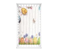 Morbuy 3D Easter Egg Crib Sheets, Cot Bed Sheets, Soft Breathable Microfiber Moses Basket Sheets, Cot Sheets for Boy and Girl, Durable Easy Care Crib Sheets (Board,120x60cm)