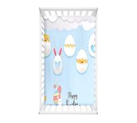 Morbuy 3D Easter Egg Crib Sheets, Cot Bed Sheets, Soft Breathable Microfiber Moses Basket Sheets, Cot Sheets for Boy and Girl, Durable Easy Care Crib Sheets (Duck,120x60cm)