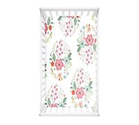 Morbuy 3D Easter Egg Crib Sheets, Cot Bed Sheets, Soft Breathable Microfiber Moses Basket Sheets, Cot Sheets for Boy and Girl, Durable Easy Care Crib Sheets (Flowers,120x60cm)