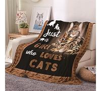 Morbuy 3D Fashion Print Blankets Throws Large Fuffy Flannel Soft Warm and Washable Lightweight Fleece Plush Bed Cover Decorative Cozy for Couch Chair Sofa (80x120cm,Brown cat)
