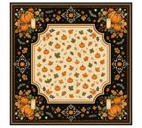 Morbuy 3D Halloween Mahjong Mat Square Table Cover (Pattern 06,90x90cm) | Noise Reduction Game Mat with Anti-Slip Backing for Table Multi-purpose, for Mahjong, Poker, Card & Board Games, Dominoes