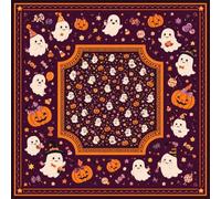 Morbuy 3D Halloween Mahjong Mat Square Table Cover (Pattern 08,80x80cm) | Noise Reduction Game Mat with Anti-Slip Backing for Table Multi-purpose, for Mahjong, Poker, Card & Board Games, Dominoes