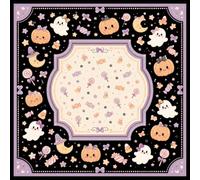 Morbuy 3D Halloween Mahjong Mat Square Table Cover (Pattern 09,80x80cm) | Noise Reduction Game Mat with Anti-Slip Backing for Table Multi-purpose, for Mahjong, Poker, Card & Board Games, Dominoes