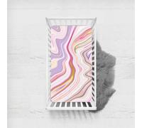 Morbuy 3D Marble Next to Me Crib Sheets, Cot Bed Sheets, Soft Breathable Microfiber Moses Basket Sheets, Cot Sheets for Boy and Girl, Durable Easy Care Crib Sheets (120x60cm,Wheat)