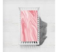 Morbuy 3D Marble Next to Me Crib Sheets, Cot Bed Sheets, Soft Breathable Microfiber Moses Basket Sheets, Cot Sheets for Boy and Girl, Durable Easy Care Crib Sheets (75x33cm,Wheat)