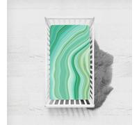 Morbuy 3D Marble Next to Me Crib Sheets, Cot Bed Sheets, Soft Breathable Microfiber Moses Basket Sheets, Cot Sheets for Boy and Girl, Durable Easy Care Crib Sheets (100x135cm,Wheat)