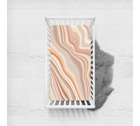 Morbuy 3D Marble Next to Me Crib Sheets, Cot Bed Sheets, Soft Breathable Microfiber Moses Basket Sheets, Cot Sheets for Boy and Girl, Durable Easy Care Crib Sheets (90x140cm,Wheat)