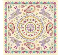 Morbuy 3D Paisley Pattern Mahjong Mat Square Table Cover (Rabbit,80x80cm)