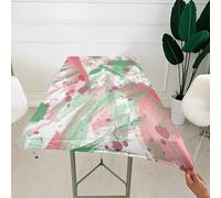 Morbuy 3D Rectangular Table Cover with Elastic Edged, Dust-Proof Table Protector Cover Elasticated Rectangle Fitted Tablecloth Covers for Picnic, Camping, Decor (Graffiti 8,4FT/122x76cm)