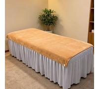 Morbuy Absorbent Massage Bed Cover Without Face Hole, Beauty Bed Cover Sheet Washable Soft Absorbent Towel for Bath SPA Massage Table Lashbed Salons SPA (Yellow,100x200cm 300gsm)