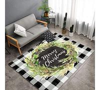 Morbuy Area Rugs Modern Carpets Living Room Rug, 3d Christmas Extra Large Size Soft Short Pile Rugs Anti Slip Washable Floor Mats for Bedroom Kids Room Decor (Green potted plants,50x80cm)