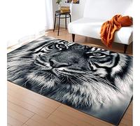 Morbuy Area Rugs Modern Carpets Living Room Rug,Animal Print,Extra Large Size Soft Short Pile Rugs Non Shedding Anti Slip Washable Floor Mats for Bedroom Kids Room Decor (White tiger,50x80cm)