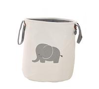 Morbuy Baskets Storage, Organizer Bin-Collapsible Hamper Original Linen and Fabric Diaper Boxes Holders Water-proof Small with Handle for Organizing Toys Blankets Laundry (Elephant)