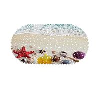 Morbuy Bathroom Shower Mat Anti-slip Mat, PVC Mildew Resistant Non-slip Anti-Bacterial 3d Starfish Shell Safety Mats with Suction, for Shower or Tub, Bathtub Mat (35 * 70cm,wave)
