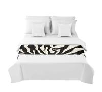 Morbuy Bed Runners, Animal Printed Bed Runners Scarves Home Decoration Hotel Bedding Bed Towel Bedroom Bedspread Protection (Zebra print,50x240cm)
