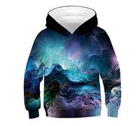 Morbuy Boys Girls 3D Fantasy Print Unisex Hoodies, Winter Autumn Kids Casual Long Sleeve Keep Warm Tracksuits Tops with Pocket Pullover Hoodie Jacket 6-14 Year (M (135-140cm),Psychedelic)