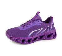 Morbuy Breathable Mesh Sneakers for Men, Lightweight Trainer Shoes Running Non-Slip Walking Shoes Comfortable Gym Casual Sports Shoes for Outdoor Fitness Jogging 36-48 Purple