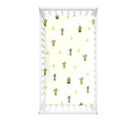 Morbuy Cactus Next to Me Crib Sheets, Cot Bed Sheets, Soft Breathable Microfiber Moses Basket Sheets, Cot Sheets for Boy and Girl, Durable Easy Care Crib Sheets (Crown,80x40cm)