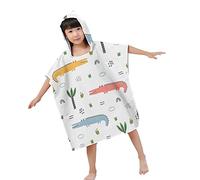 Morbuy Changing Robe kids, Surf Poncho Towel with Hooded, Small Animal Print Towelling Towels Robe Lightweight Quick Dry Bath Robe Wetsuit for Beach Swimming Mens Womens Adults (65x75cm,Crocodile)