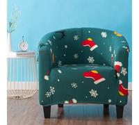 Morbuy Christmas Stretch Tub Chair Slipcover 1 PC Club Sofa Cover for Armchair,Dust Proof Removable Furniture Protector Cover Couch Covers for Living Room (Christmas stockings)