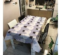 Morbuy Christmas Tablecloths Rectangular Xmas Table Cloth Snowman Table Cover for Home Dining Garden Party - Waterproof Wipeable Stain-Resistant Oil-Proof (140x180cm,Lavender Purple)