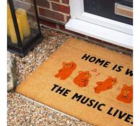 Morbuy Coconut Coir Doormat (Orange Bear,45x70cm)