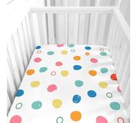 Morbuy Cot Bed Sheets, Crib Sheets for Boy and Girl, 3D Polka Dot Baby Bed Fitted Sheets Soft Breathable Crib Sheets for Baby, Cosy Durable and Easy Care Cot Sheets (Colourful,120x60cm)