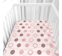 Morbuy Cot Bed Sheets, Crib Sheets for Boy and Girl, 3D Polka Dot Baby Bed Fitted Sheets Soft Breathable Crib Sheets for Baby, Cosy Durable and Easy Care Cot Sheets (Dark Pink,75x30cm)