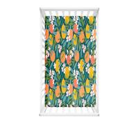 Morbuy Cot Bed Sheets, Fruit Print Bedside Cribs Fitted Sheets Newborn Pram Sheets Fitted,Microfiber Cot Bed Mattress Protector, Bassinet Sheets, Easy Care (Lemon,140x70cm)