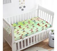 Morbuy Crib Sheets, 3D Animal Print Cot Bed Sheets, Soft Breathable Microfiber Moses Basket Sheets, Cot Sheets for Boy and Girl, Durable Easy Care Crib Sheets (Green Dachshund,90x55cm)
