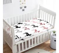 Morbuy Crib Sheets, 3D Animal Print Cot Bed Sheets, Soft Breathable Microfiber Moses Basket Sheets, Cot Sheets for Boy and Girl, Durable Easy Care Crib Sheets (Cartoon Dachshund,160x80cm)