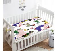Morbuy Crib Sheets, 3D Animal Print Cot Bed Sheets, Soft Breathable Microfiber Moses Basket Sheets, Cot Sheets for Boy and Girl, Durable Easy Care Crib Sheets (Clothing,75x30cm)