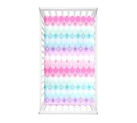 Morbuy Crib Sheets, 3D Cot Bed Sheets, Soft Breathable Microfiber Moses Basket Sheets, Cot Sheets for Boy and Girl, Durable Easy Care Crib Sheets (Colorful Scales,95x65cm)