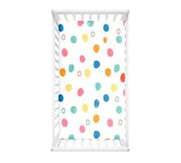 Morbuy Crib Sheets, 3D Dots Pattern Cot Bed Sheets, Soft Breathable Microfiber Moses Basket Sheets, Cot Sheets for Boy and Girl, Durable Easy Care Crib Sheets (Colorful,90x40cm)