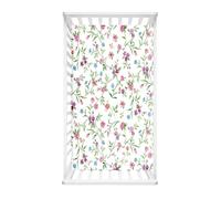 Morbuy Crib Sheets, 3D Floral Pattern Cot Bed Sheets, Soft Breathable Microfiber Moses Basket Sheets, Cot Sheets for Boy and Girl, Durable Easy Care Crib Sheets (Color,95x65cm)