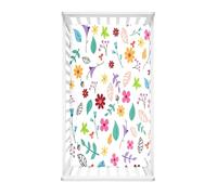 Morbuy Crib Sheets, 3D Floral Pattern Cot Bed Sheets, Soft Breathable Microfiber Moses Basket Sheets, Cot Sheets for Boy and Girl, Durable Easy Care Crib Sheets (Colorful,95x65cm)